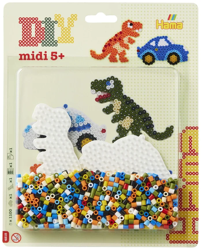 Hama Blister Dino & Auto Midi-Bügelperlen