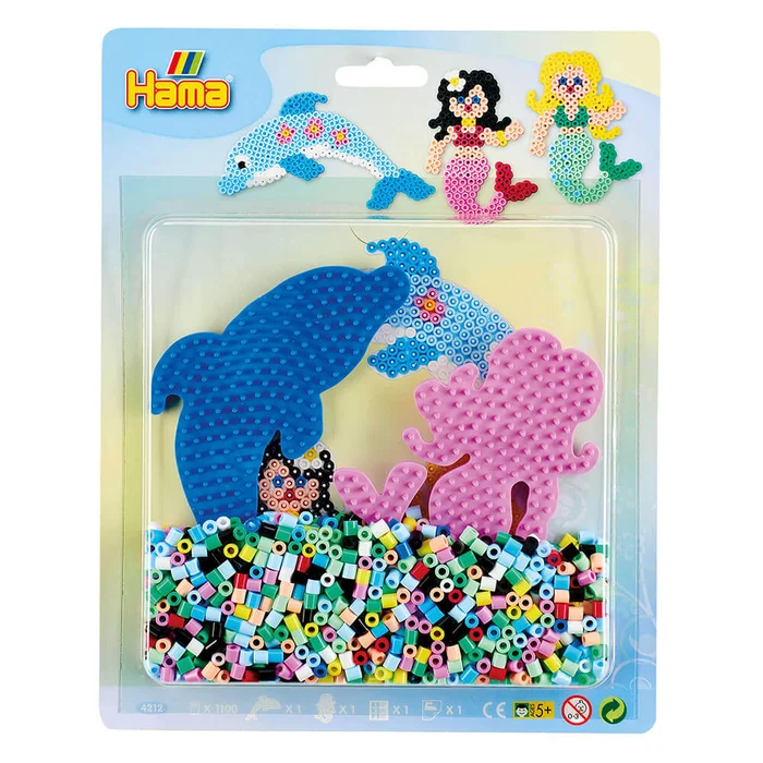 Hama Blister Meer Delfin & Meerjungfrau Midi-Bügelperlen