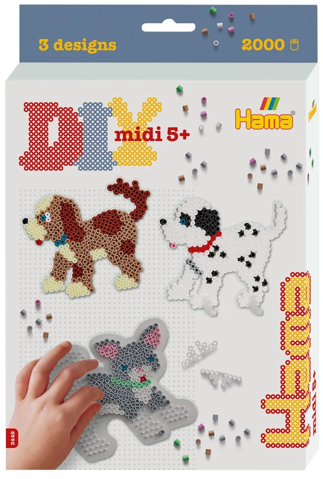 Hama Geschenkpackung Hund und Katze Midi-Bügelperlen