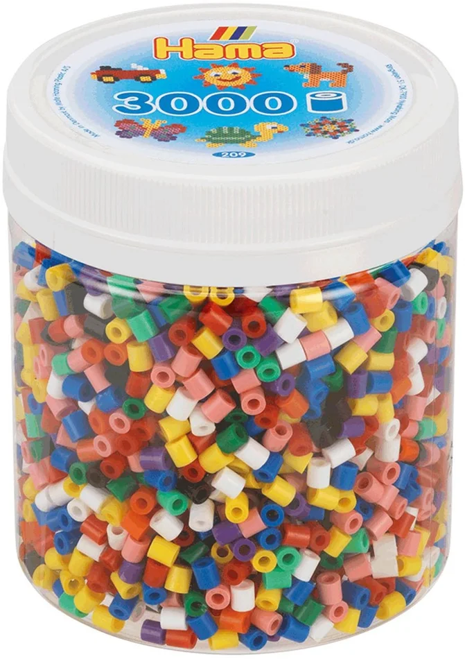 Hama Strijkkralen in Potje – Mix Standaard (00), 3000st.