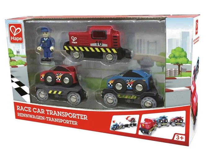 Hape – Rennwagen-Transporter