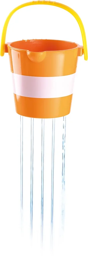 Hape Buntes Eimer-Set | Dreiteiliges Wasserrad-Badespielzeug für Kleinkinder, Mehrfarbig