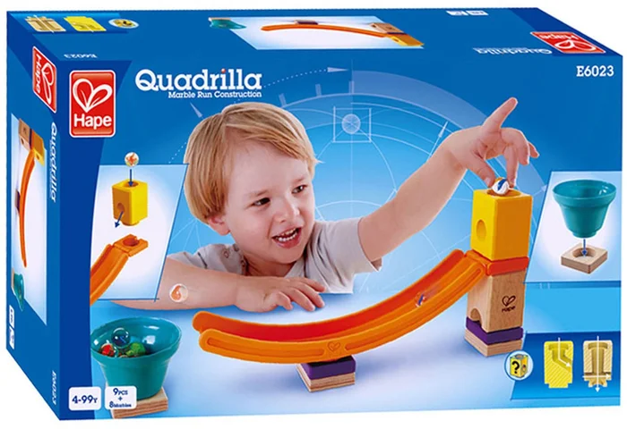 Hape E6023 – Mega Skatepark, Zubehör für Quadrilla Kugelbahnen, Murmel-Sprungchance, ab 4 Jahren, mehrfarbig