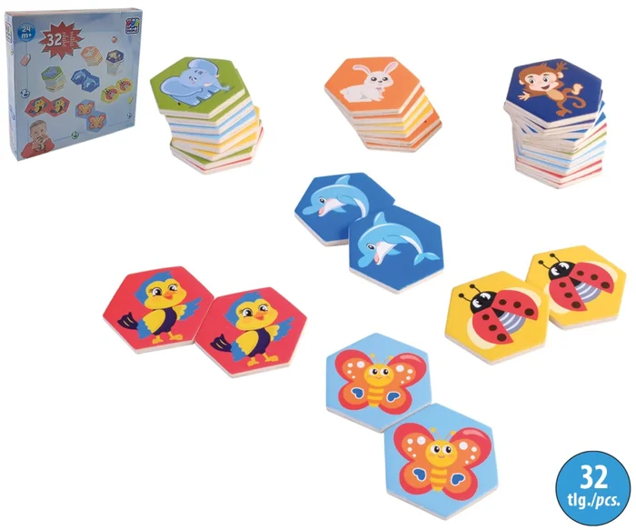 Happy People – Holz Memory, 32 teilig