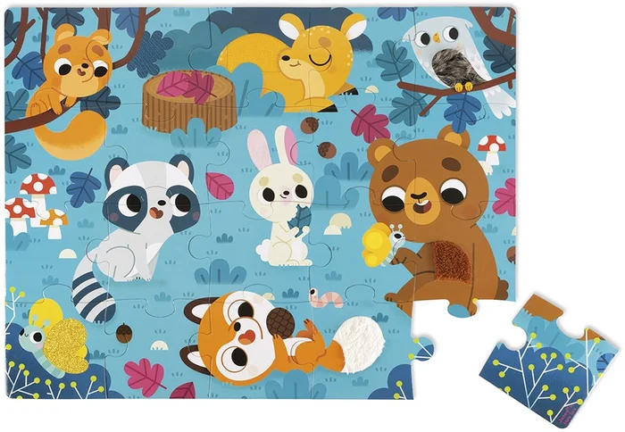 Haptik-Puzzle „Waldtiere“ (20 Teile) Im Karton