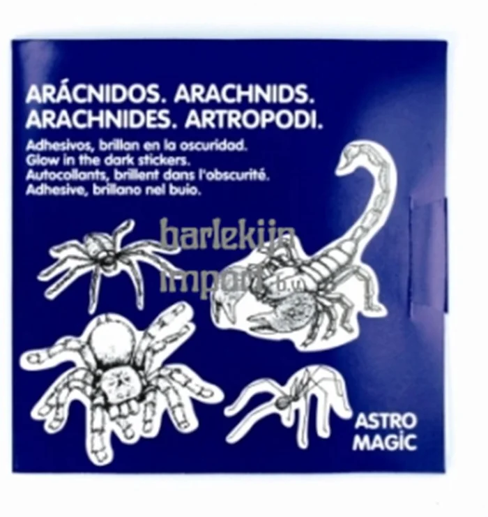 Harlekin Glow in the dark Aufkleber Spinnen (10 Stück)