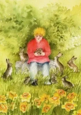 Hasen und Kind Neuer Stil