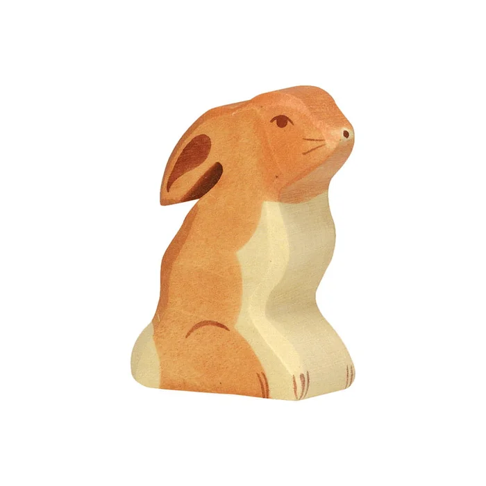 HOLZTIGER Hase aus Holz – sitzend