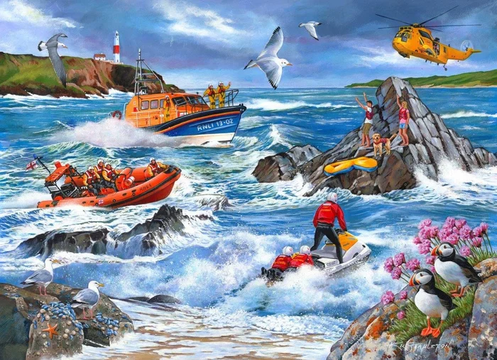 House of Puzzles Against The Tide 1000 Piece Puzzle