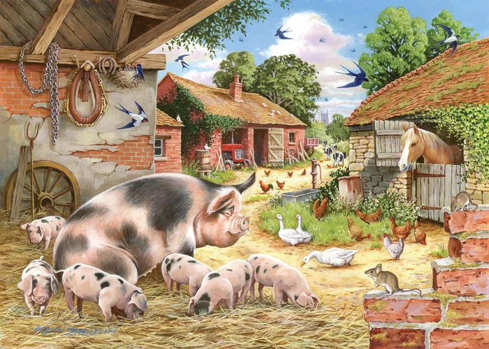 House of Puzzles Poppy’s Piglets BIG 500 Puzzle