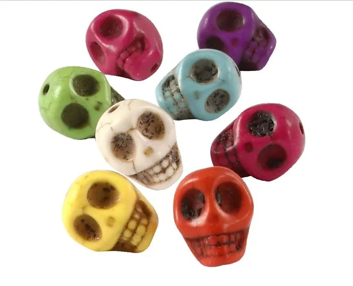 Howlith-Perlen bunt 32 St.