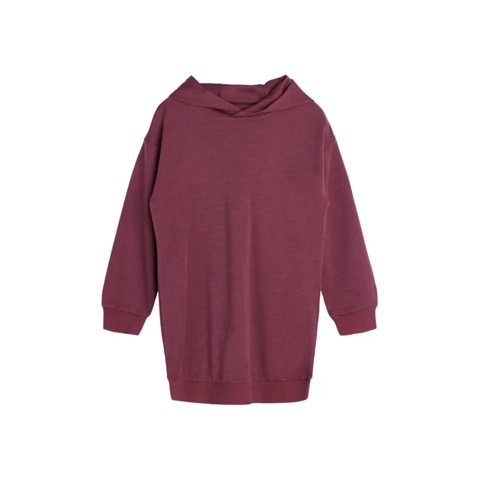 Hust & Claire Dani Langarm Kleid Wolle Bambus Purple Fig