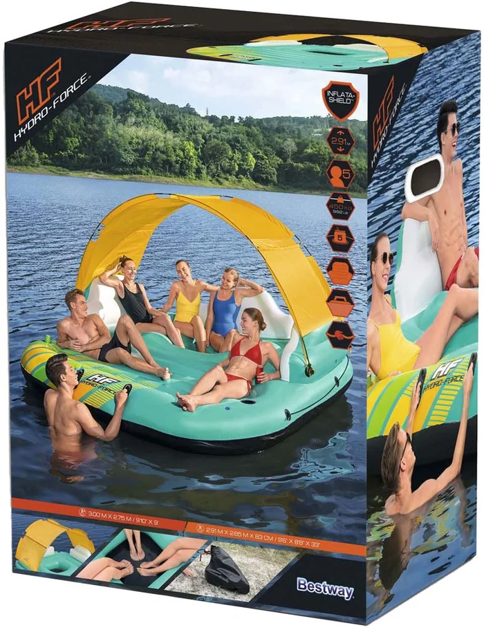 Hydro Force Sunny Lounge Island Opblaasbaar Drijfeiland