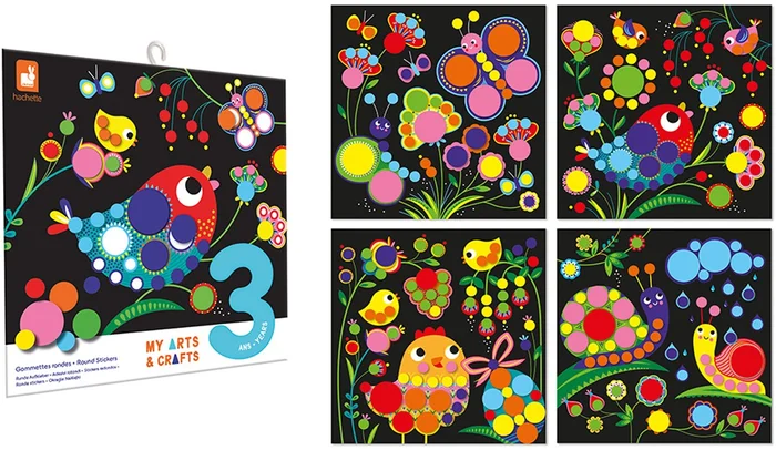 Janod Atelier – 3 Jahre – Runde Aufkleber