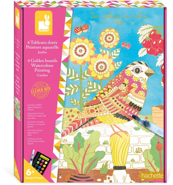 Janod Atelier Goldplatte Malerei Garten