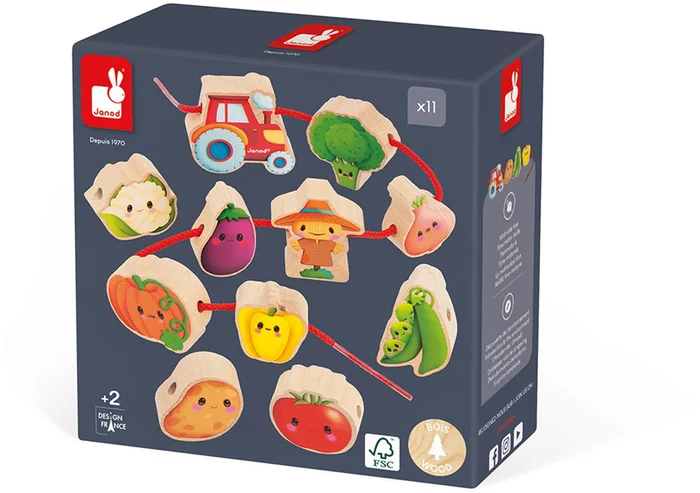 Janod Farm – Gemüsegarten zum Auffädeln von Perlen