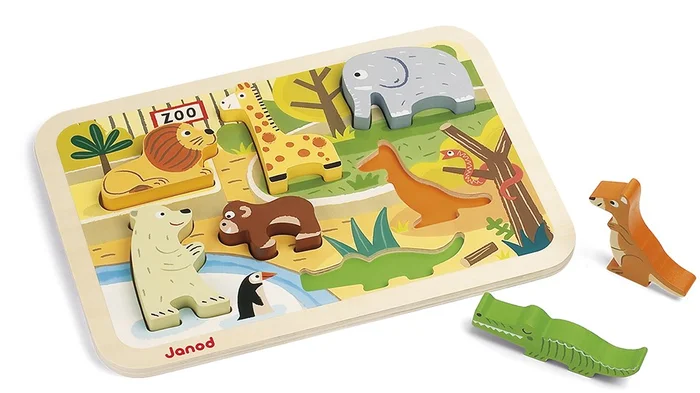 Janod Formenpuzzle Chunky Zoo – 7 Teile