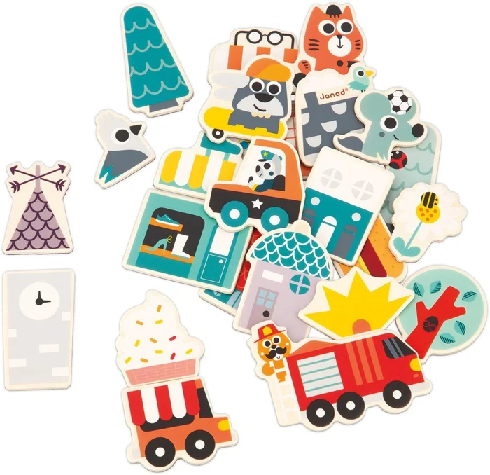 Janod Magnetisches Set Die Stadt (24)