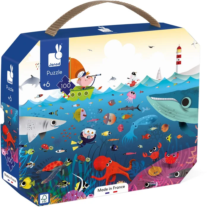 Janod Puzzlekoffer Unterwasserwelt – 100 Teile