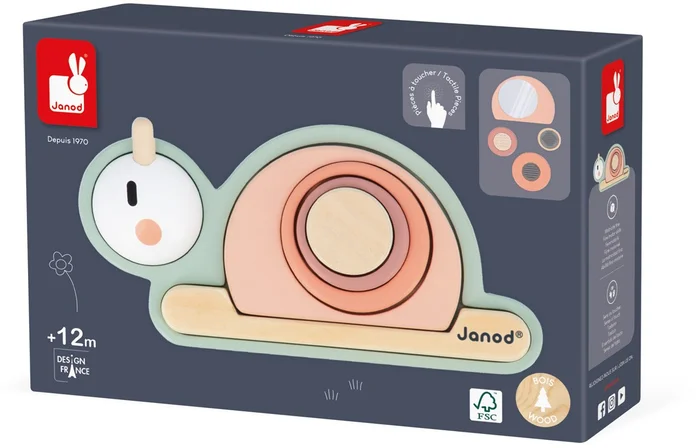 Janod Sweet Cocoon – sensorische Haufenschnecke