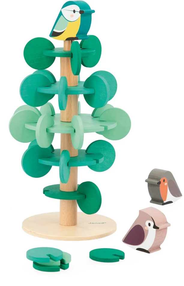 Janod WWF Baukasten Baum mit Vögeln