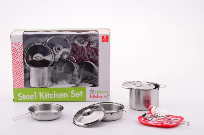 Johntoy – Home & Kitchen Stahl Topfset, Metall 8-teilig