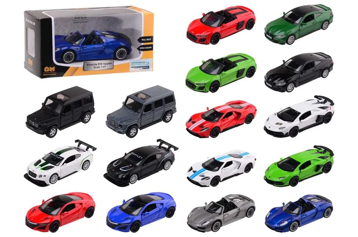 Johntoy – Super Cars 1:38 Pull Absolute Motors, sortiert