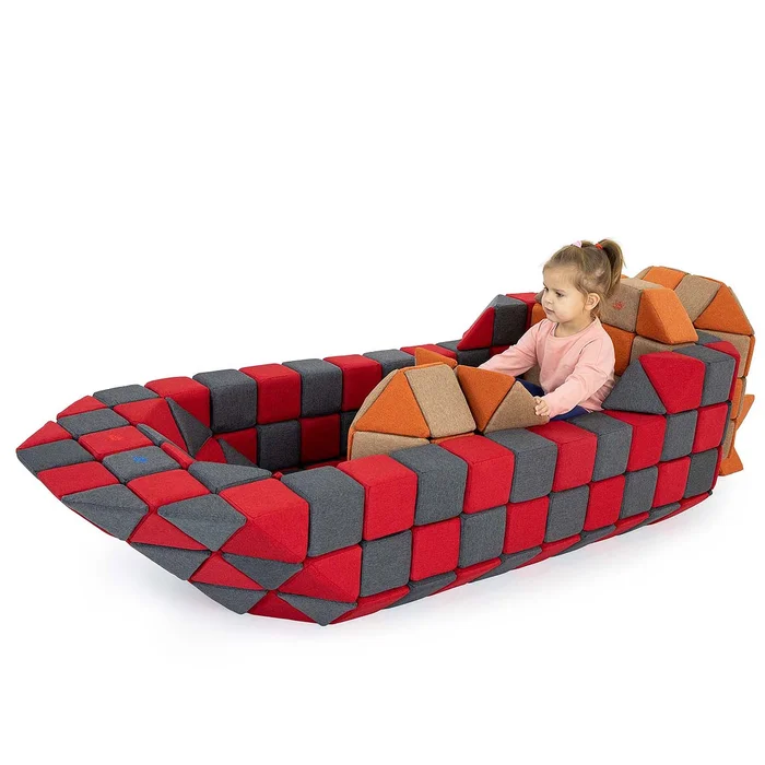 Jolly Heap magnetische Bausteine Extra-Set 32lg. mit 2 Sonder-Bauformen in 36 verschiedenen Farbkombinationen