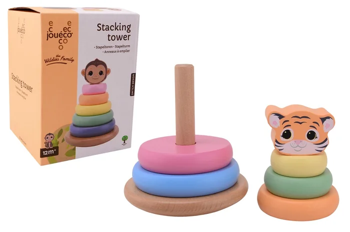 Jouéco® – Stacking Tower Stapelturm Pastell