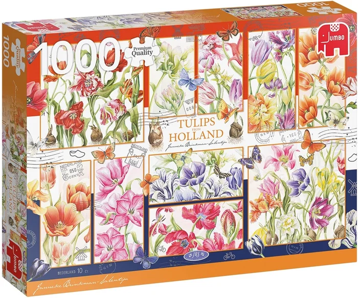 Jumbo 18852 Holländische Tulpen-1000 Teile Puzzlespiel, Mehrfarben