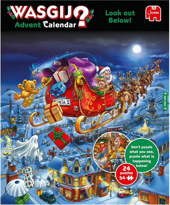 Jumbo 24 Puzzles aus 54 Teiles – WASGIJ Adventskalender Weihnachten – 54 Teile