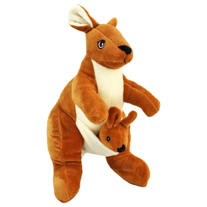 Känguru Kuscheltier mit Baby – ca. 23 cm