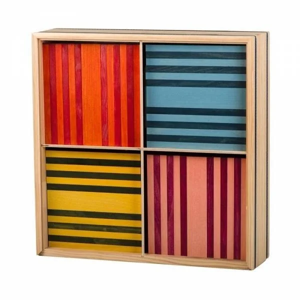 KAPLA OCTOCOLOR, 100 Holzplättchen, 8 verschiedene Farben