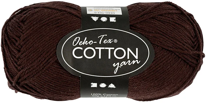 Katoengaren, Donkerbruin, 50gr, 170m