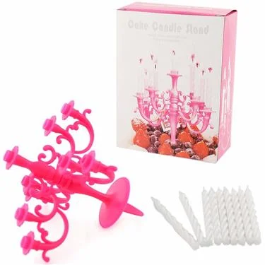 Kerzenhalter für Torten, pink