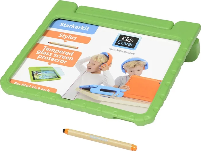 KidsCover iPad 10.9 grünes Set – INKLUSIVE Stylus & Glas-Screenprotector – Hülle für Kinder – kindersicher
