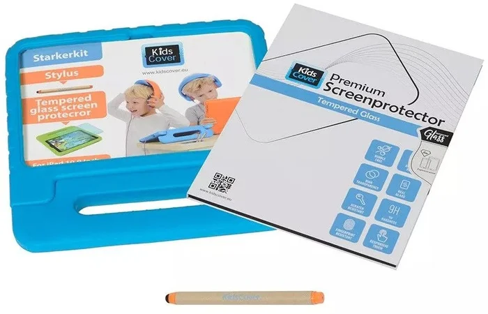 KidsCover iPad 10.9 schwarzes Set – INKLUSIVE Stylus & Glas-Screenprotector – Hülle für Kinder – kindersicher – iPad Air 2022