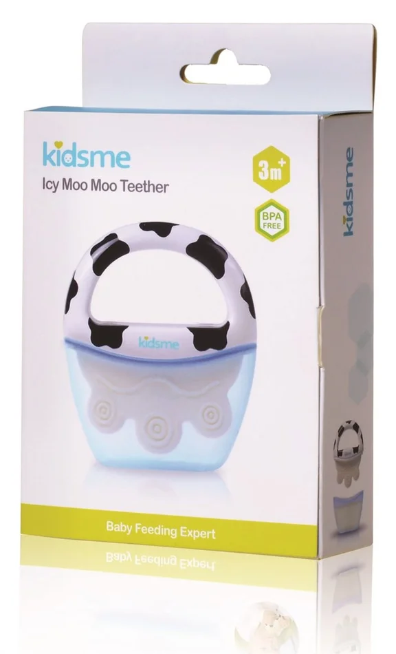 Kidsme – Icy Moo Moo Teether – Beißring für Baby – Eislutscher – Baby-Eiscreme