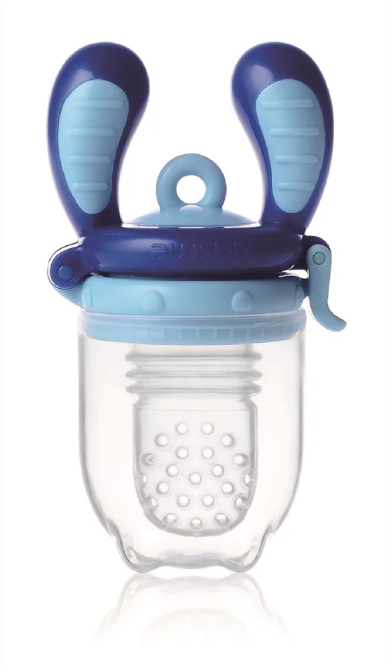 KidsMe Food Feeder Fruchtsauger Lutschbeutel für Baby – Größe L – Blau