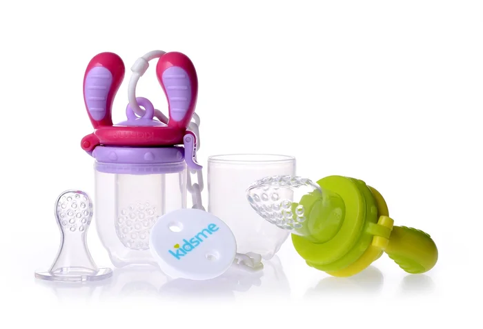 KidsMe Food Feeder Fruchtsauger Lutschbeutel für Baby Starter Paket – Grün/Lavendel
