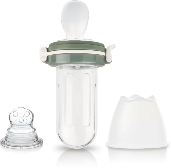 KidsMe Food Squeezer Plus Fruchtsauger Lutschbeutel – Grau
