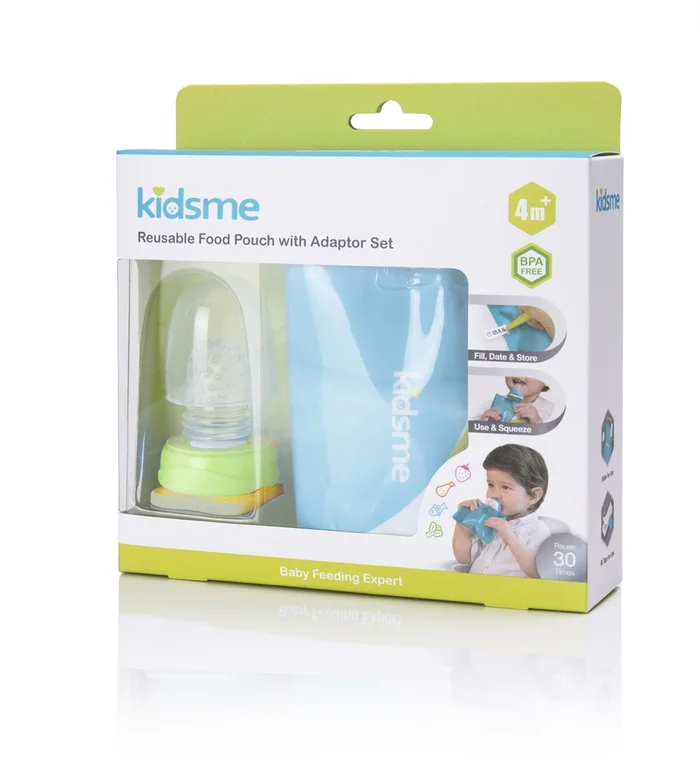 KidsMe Wiederverwendbarer Futtersack mit Fütterungsset