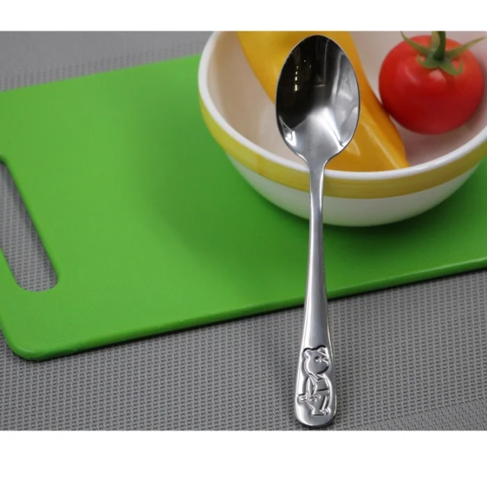 Kinderlöffel, Kaffeelöffel, Teelöffel Edelstahl Bärchen 13 cm