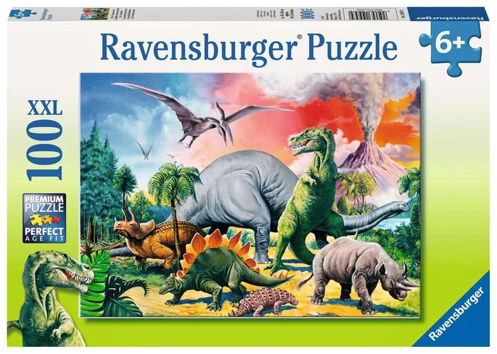 Kinderpuzzle ab 6 Jahren – Unter Dinosauriern – 100 Teile