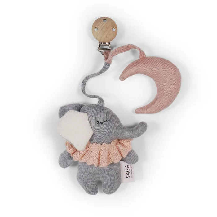 Kinderwagenclip Gina Rose Elefant von Saga Copenhagen