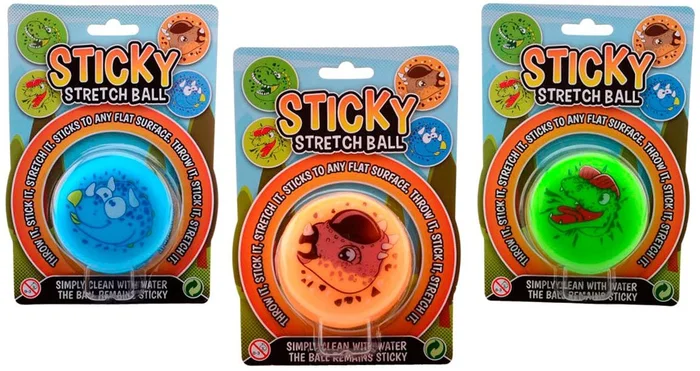 Klebriger Stretchball Dino auf Karte 24345