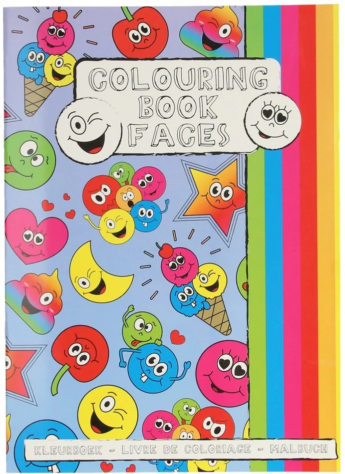 Kleurboek met Stickervel Lachgezicht