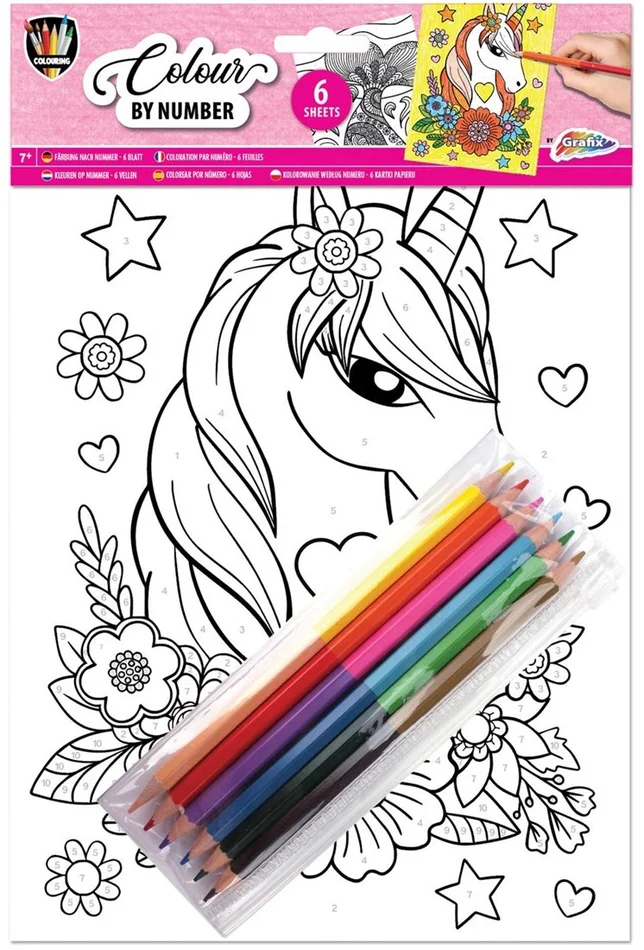 Kleuren op Nummer A4 – Eenhoorn