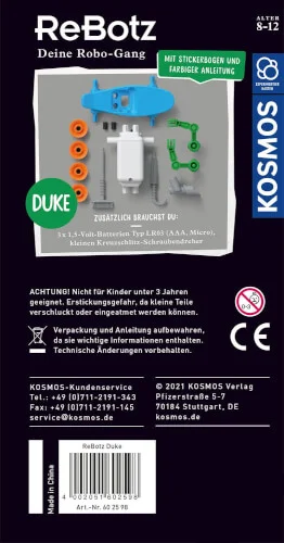 Kosmos Experimentierkasten ReBotz – Duke der Skating-Bot