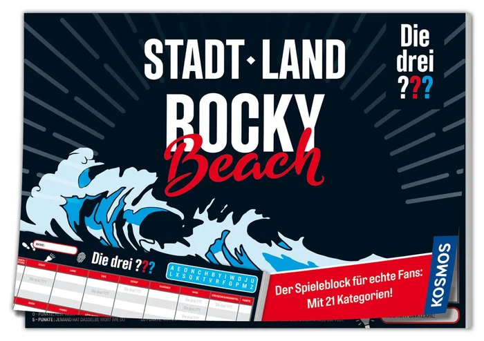 Kosmos Spielblock Stadt – Land – Die drei ??? Rocky Beach